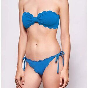 New with Tags Marysia Swim Mott Bottom Blue Textured Bikini Bottom